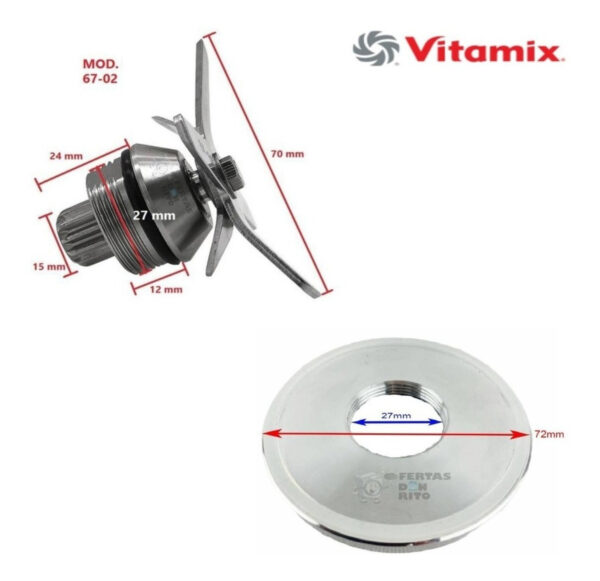 Aspa Con Cople Licuadora Vitamix - Imagen 2