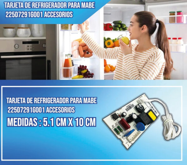 Tarjeta De Refrigerador Para Mabe 225d7291g001 Accesorios - Imagen 2