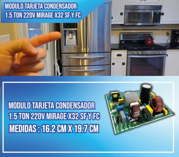 Modulo Tarjeta Condensador 1.5 Ton 220v Mirage X32 S/f Y F/c - Imagen 3