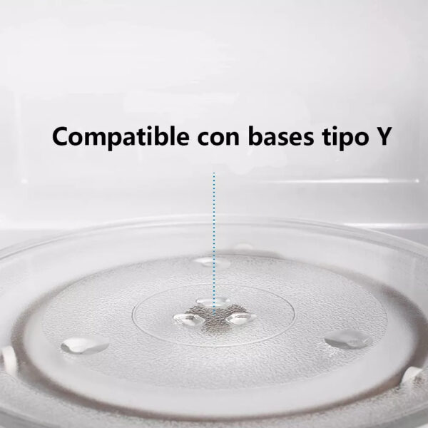 Plato D/cristal Para Microondas 27 Cm Diámetro - Imagen 2