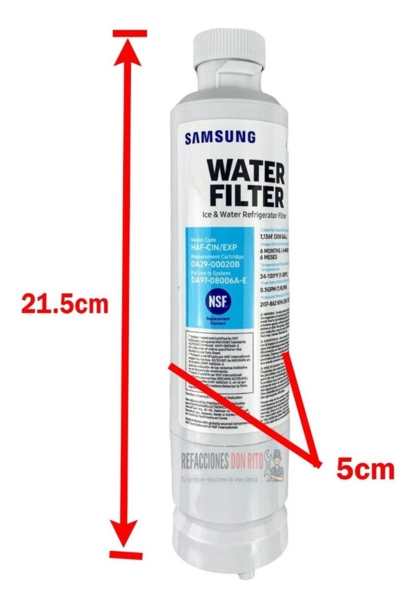 Filtro Refrigerador Samsung Da29-00020a O B Original 100% - Imagen 3