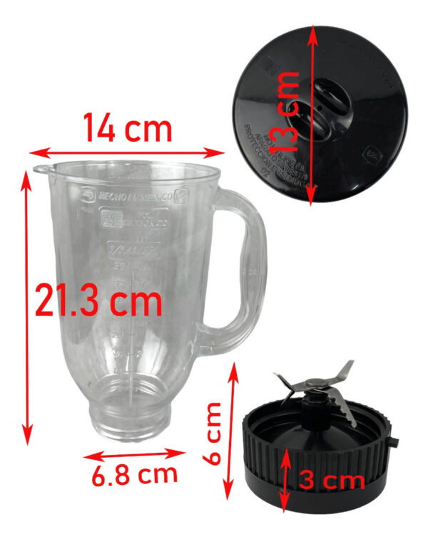 Vaso Completo Para Licuadora Taurus Ragazza Policarbonato - Imagen 2