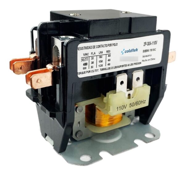 Contactor 2 Polos 30 A 40 Amp 120v - Imagen 3