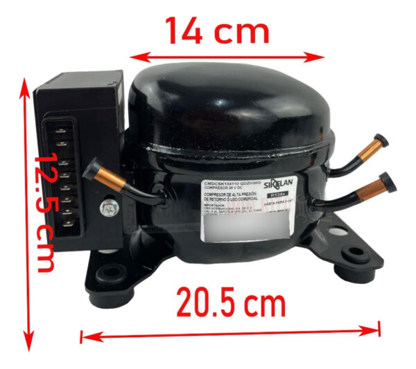 Compresor De Alta Presión 12 O 24v Qdzh30g Sikelan R134a - Imagen 2