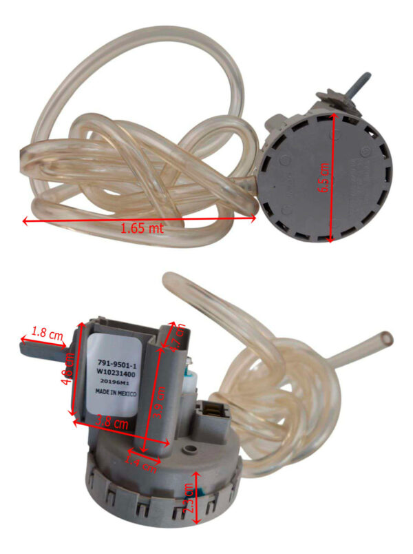 Presostato Nivel De Agua Lavadora Whirpool W10231400 Orig - Imagen 3