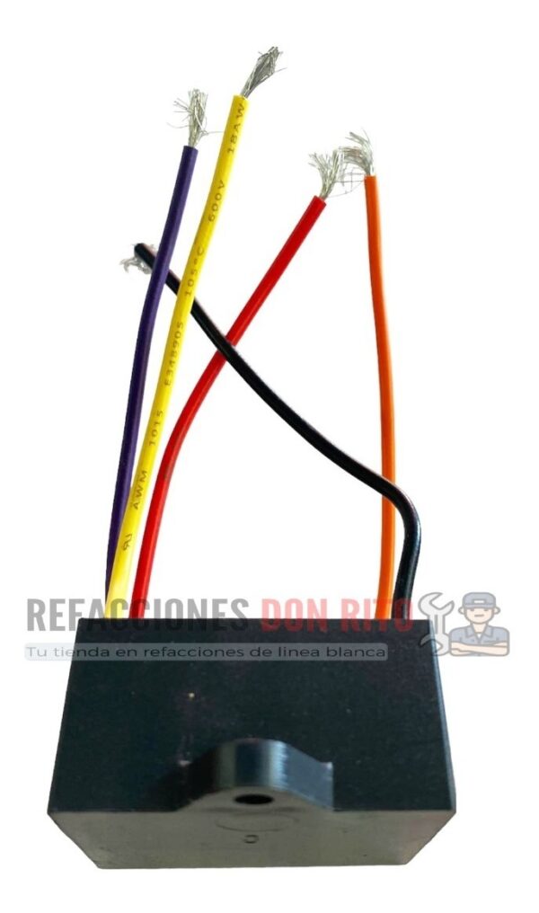 Capacitor Triple 5uf+5uf+5uf Para Ventilador 5 Cables 370vac - Imagen 2