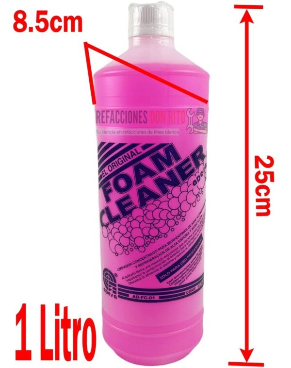 Foam Cleaner Rosa 1 Litro Limpia Serpentin Quita Sarro - Imagen 4
