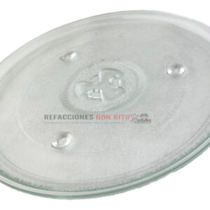 Plato D/cristal Para Microondas 27 Cm Diámetro