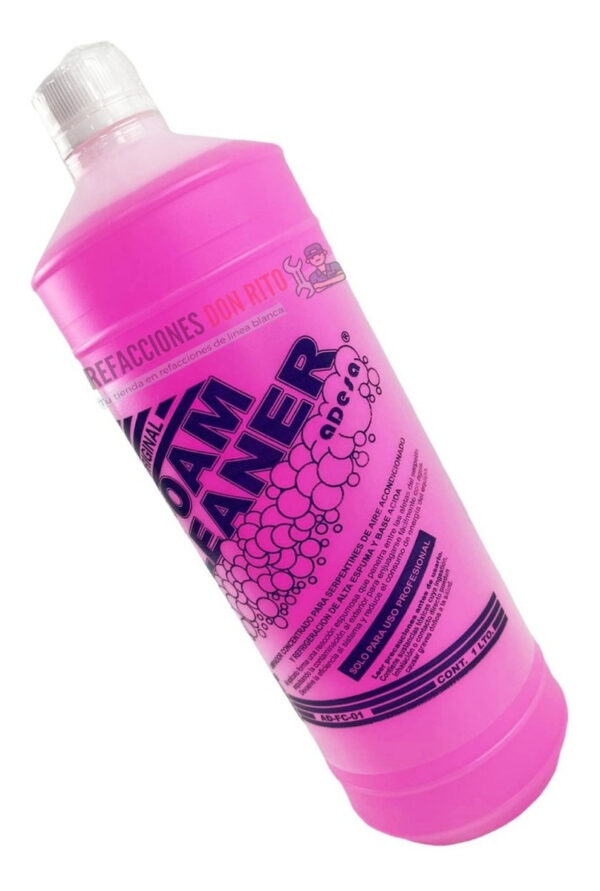 Foam Cleaner Rosa 1 Litro Limpia Serpentin Quita Sarro - Imagen 5