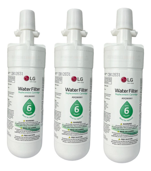 3 Filtros Refrigerador LG Lt700p / Adq36006101 Original Nuevo - Imagen 3