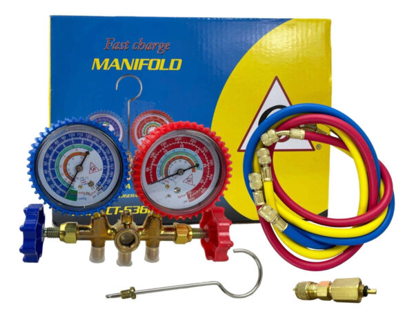 Juego Manómetros Refrigeración Manifold R134a R22 R404 R407c