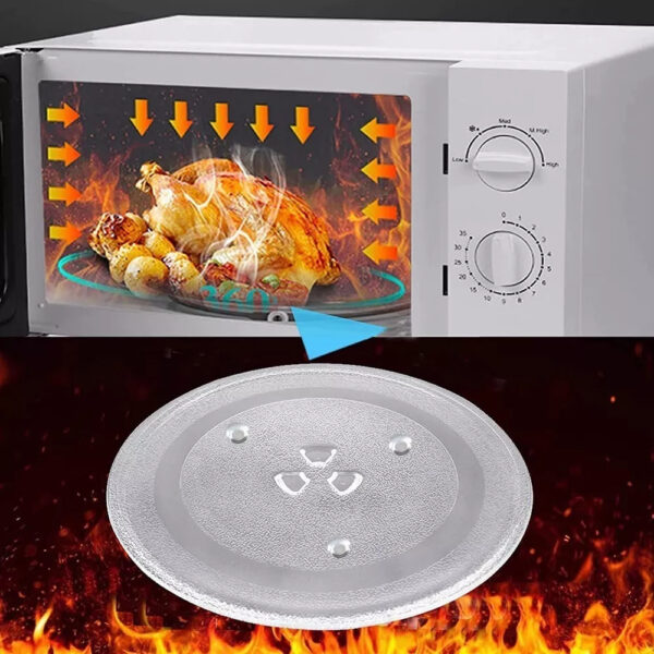Plato D/cristal Para Microondas 27 Cm Diámetro - Imagen 4