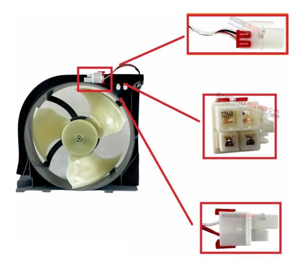 Motor Ventilador Abanico Refrigerador Samsung Original Da31-00340a Rmf002assa - Imagen 2