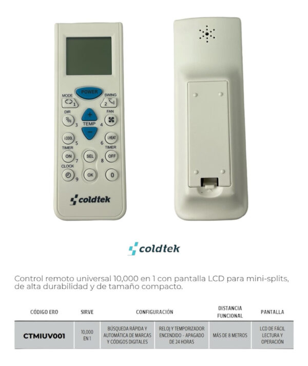 Control Universal Aire Acondicionado Minisplit 4000 Codigos - Imagen 2