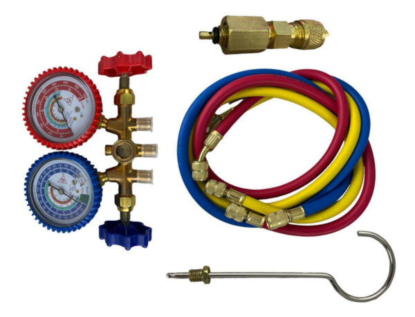 Juego Manómetros Refrigeración Manifold R134a R22 R404 R407c - Imagen 4