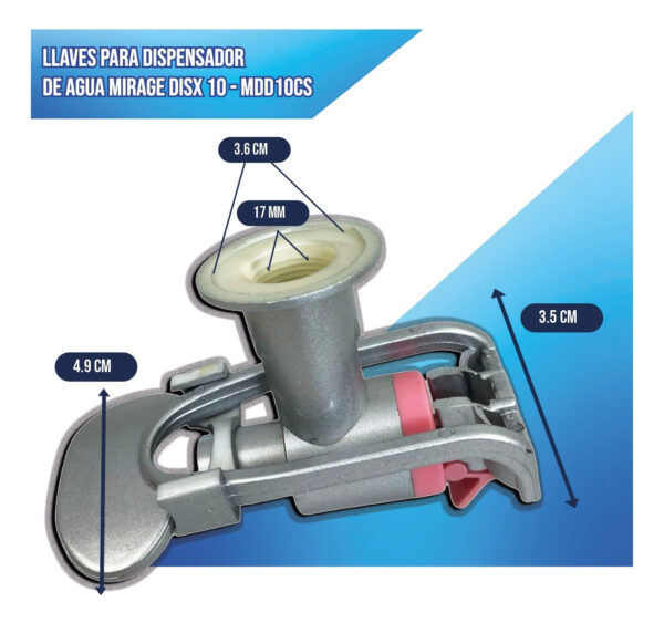 Llaves P/dispensador De Agua Mirage Disx 10 - Mdd10cs - Imagen 3