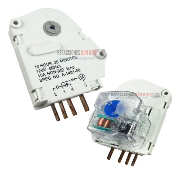 Reloj Timer Deshielo Refrigerador Compatible Whirlpool 10 Hr - Imagen 3
