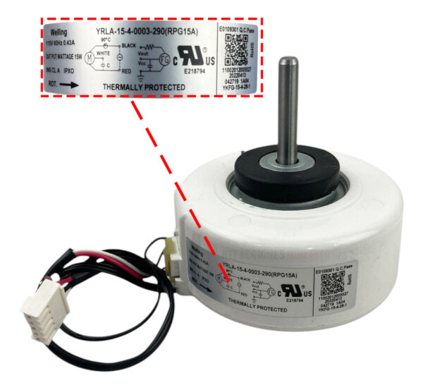 Motor Evaporador Mirage X2 /life12/life+/ 1 Tonelada 110v - Imagen 5