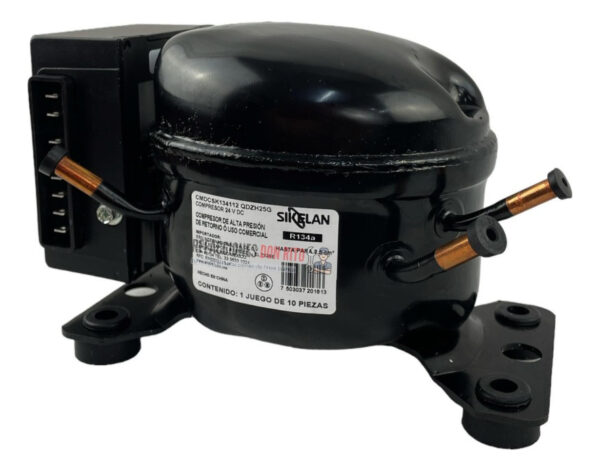 Compresor Alta Presión 12 O 24v Qdzh25g Sikelan R134a 1/12hp - Imagen 7