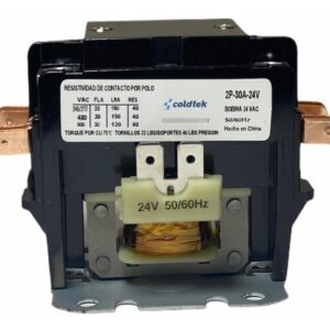 Contactor 2 Polos 24v 30 Amp Refrigeración Aire Acondicionado