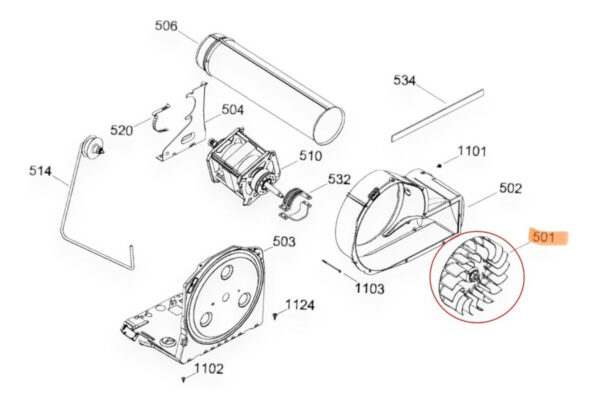 Turbina Secadora Mabe Original 212d1092g001 234d1593p001 - Imagen 8