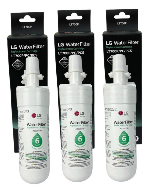 3 Filtros Refrigerador LG Lt700p / Adq36006101 Original Nuevo - Imagen 5
