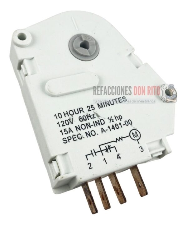 Reloj Timer Deshielo Refrigerador Compatible Whirlpool 10 Hr - Imagen 4