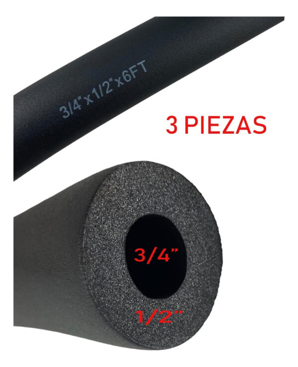3pz Armaflex Aislante Para Tubería 3/4 X 1/2 1.8 Mts Largo - Imagen 7