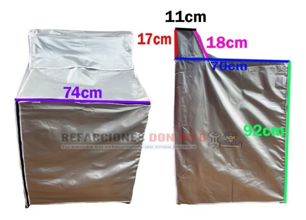 Funda Secadora Afelpada Gruesa Reforzada 13kg A 22kg Envio - Imagen 8