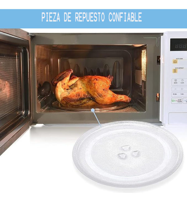 Plato D/cristal Para Microondas 31.5 Cm De Diámetro - Imagen 4