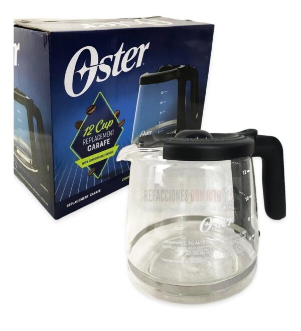 Jarra Repuesto Cafetera Oster 12 Tazas Modelo Nuevo Bvstrc12 - Imagen 3