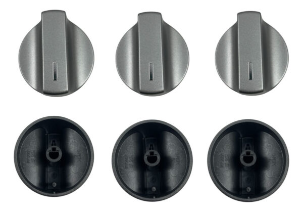 Kit 6 Perillas Estufa Whirlpool Gris W11125621 - Imagen 5