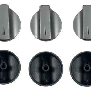 Kit 6 Perillas Estufa Whirlpool Gris W11125621