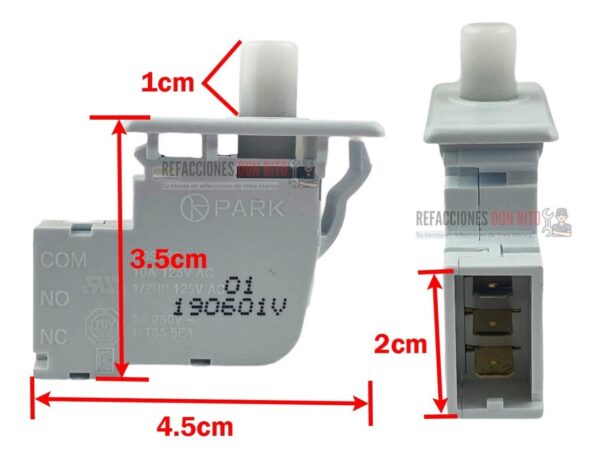Switch Seguro Puerta Secadora Original Samsung Dc64-00828a - Imagen 4