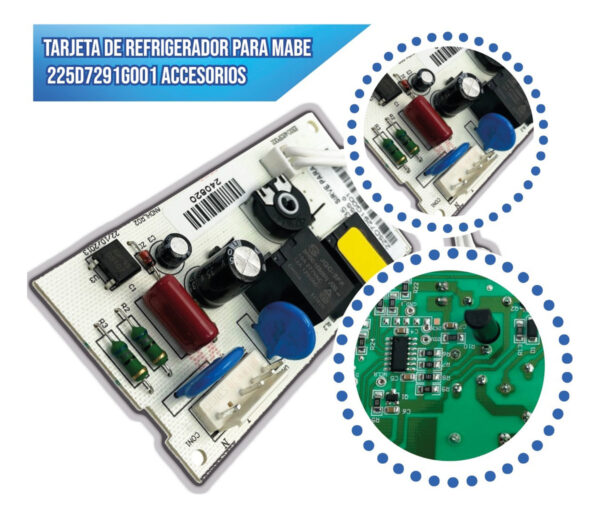 Tarjeta De Refrigerador Para Mabe 225d7291g001 Accesorios - Imagen 3