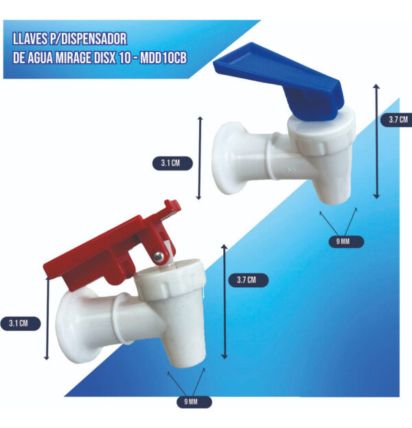 Llaves P/dispensador De Agua Mirage Disx 10 - Mdd10cb - Imagen 3