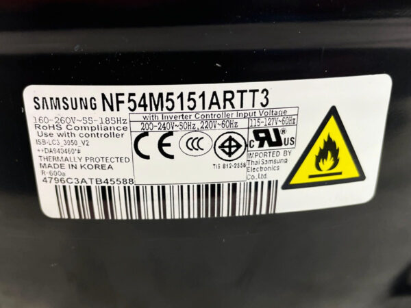 Compresor Para Refrigerador Samsung Nf54m5151artt3 Nuevo - Imagen 7