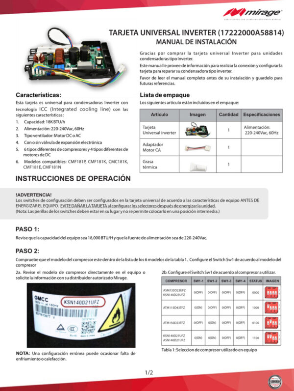 Modulo Condensador Magnum 17, 19 Inverter X 1.5 Ton Solofrío - Imagen 8
