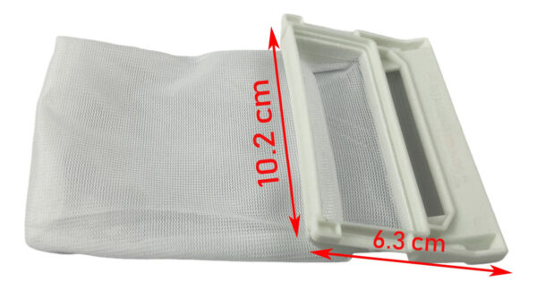2 Filtros Atrapa Pelusa Lavadora LG 10.2x6.3cm - Imagen 6