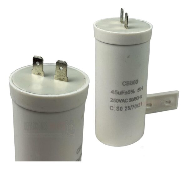 Capacitor 45 Uf Mfd Mf Para Lavadora Acros Easy Mabe Koblenz - Imagen 3
