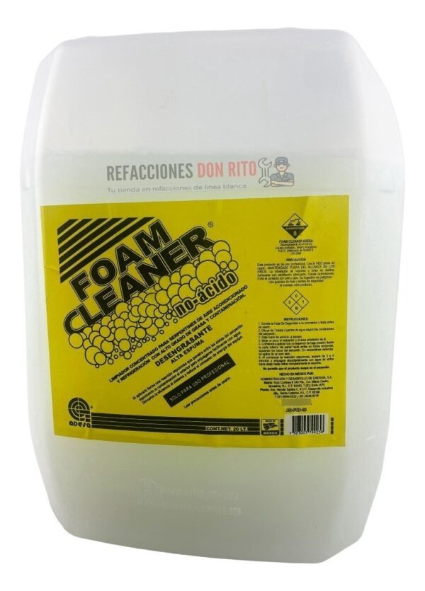 Foam Cleaner Desengrasante No Ácido Alcalino 20 Litros - Imagen 6