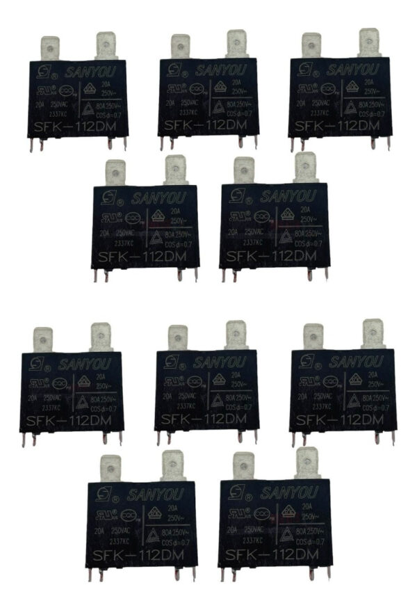 Relay De Poder Sanyou Para Minisplit 12v 20a Sfk112dm 10 Pzs - Imagen 4