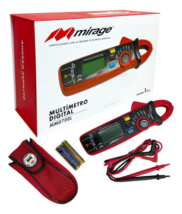 Multímetro Digital Mirage Con Estuche. Compacto Y Versátil
