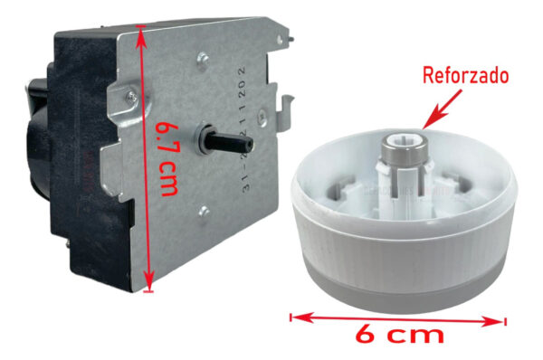 Timer Secadora Mabe Ge Original Con Perilla 234d2377p002 - Imagen 3