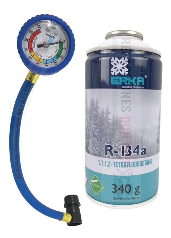 Kit De Recarga Con Manómetro Para Autos R134a - Imagen 5
