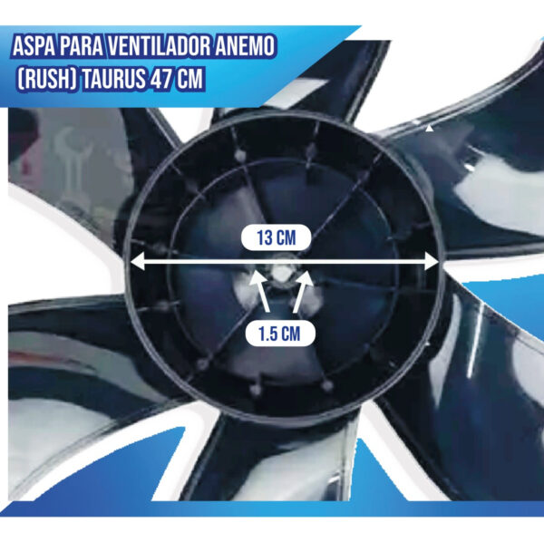 Aspa Para Ventilador Anemo (rush) Taurus 47 Cm - Imagen 5