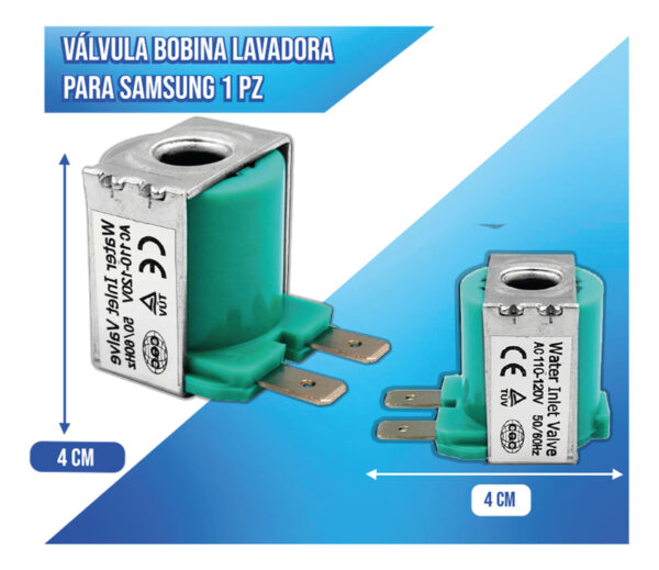 Válvula Bobina Lavadora Para Samsung 1 Pz - Imagen 4