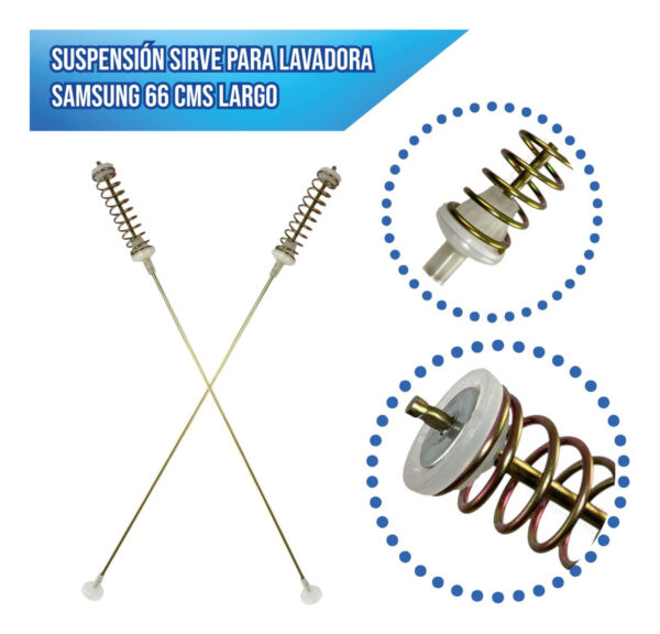 Suspensión Sirve Para Lavadora Samsung 66 Cms Largo - Imagen 4