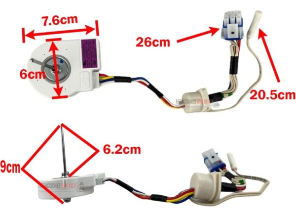 Motor Esqueleto Evaporador Refrigerador 197d4968g013 - Imagen 5