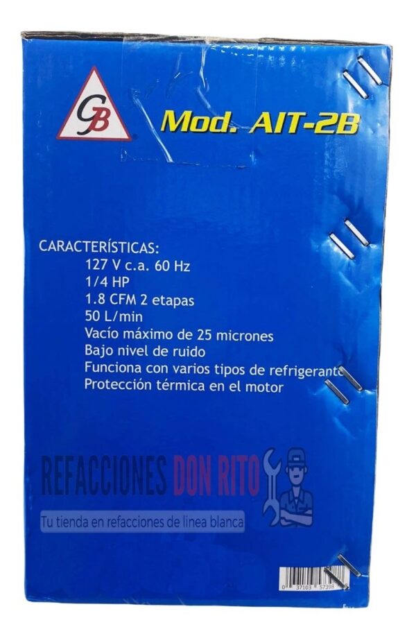 Bomba De Vacío 1/4 Hp 2 Etapas Mas Eficiente Refrigeración - Imagen 7